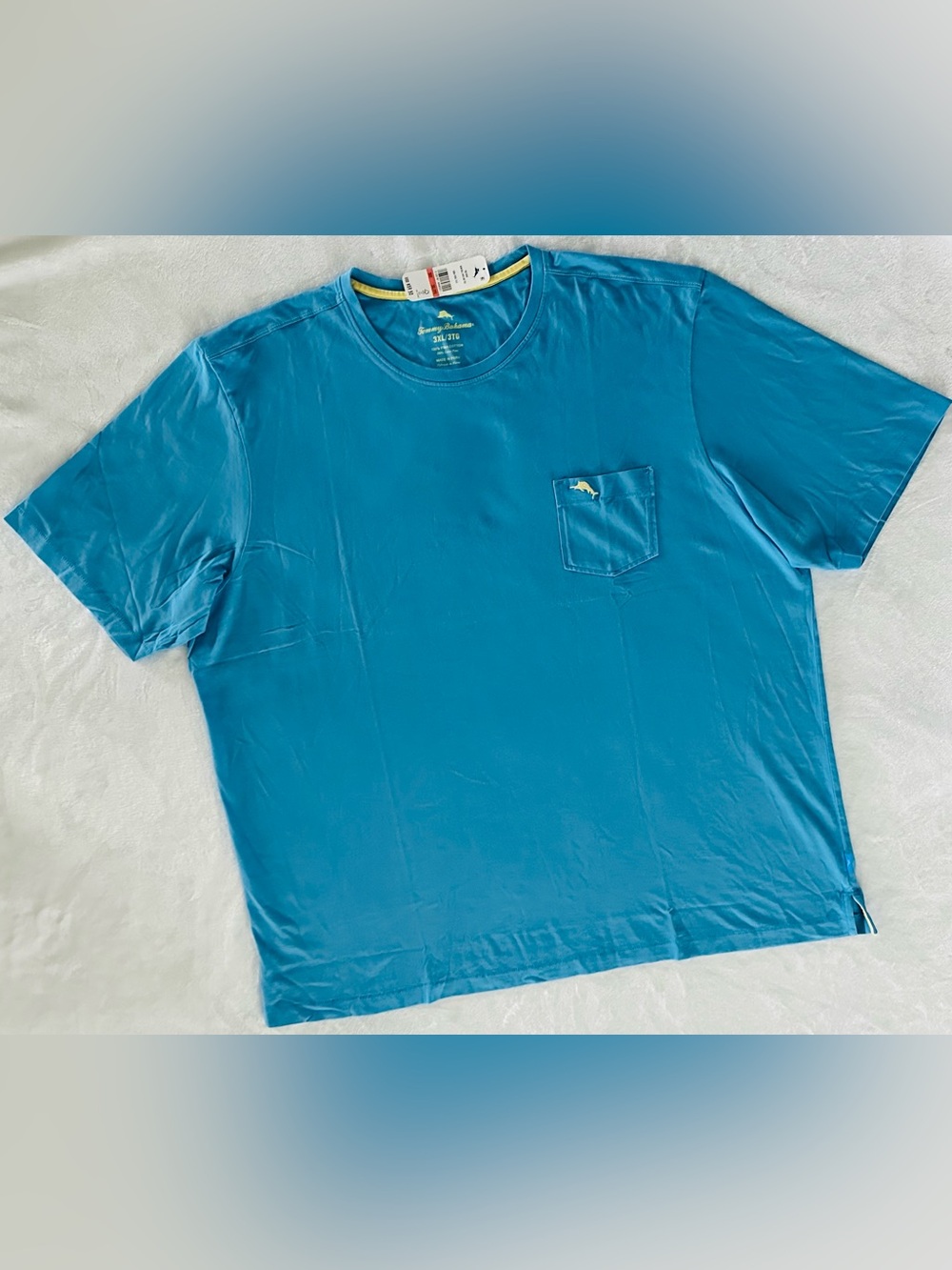 Tommy Bahama Men’s NEW BALI SKYLINE TEE Pocket T-shirt 3XL Pool Tile Lt Blue NWT